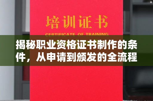 右玉揭秘职业资格证书制作的条件，从申请到颁发的全流程解析
