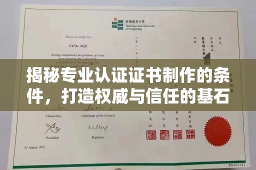右玉揭秘专业认证证书制作的条件，打造权威与信任的基石